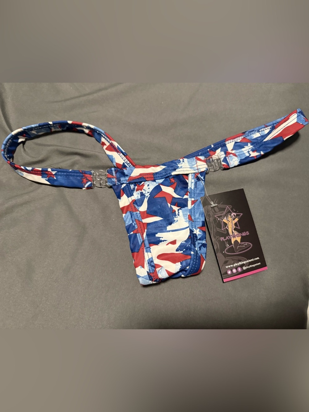Red, White & Blue Thong Bikini Bottom